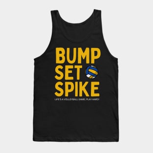 Bump, Set, Spike: Life's a Volleyball Game, Play Hard Tank Top